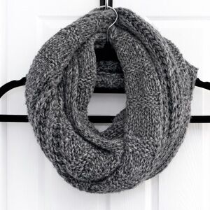 Grey Cable knit Infinity Scarf